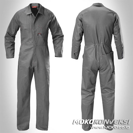 Harga Baju Wearpack Coverall Mekanik Warna Abu Abu Polos