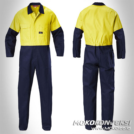 Harga Wearpack Kerja Coverall Proyek Warna Kuning Navy